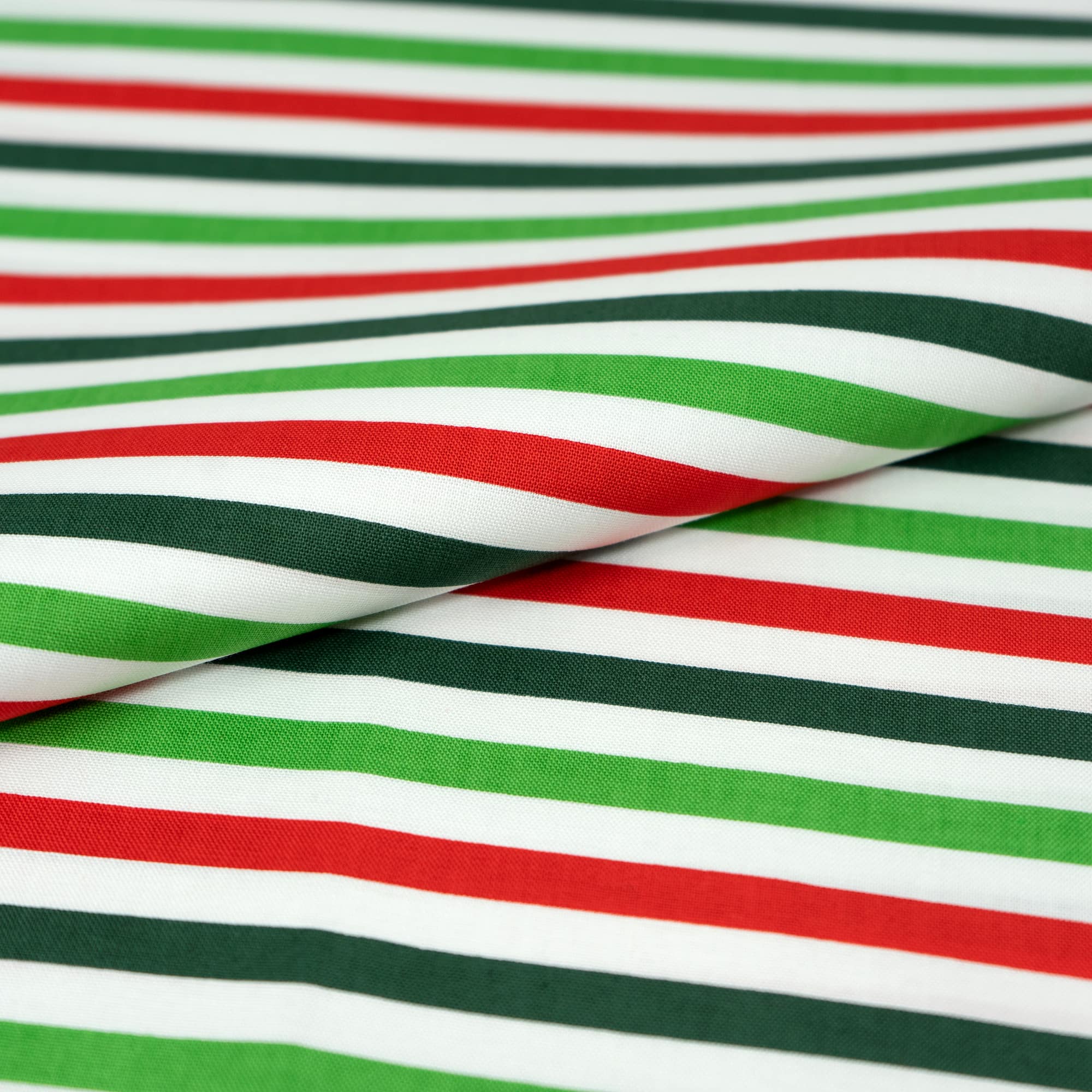 SINGER Christmas Stripes Cotton Fabric